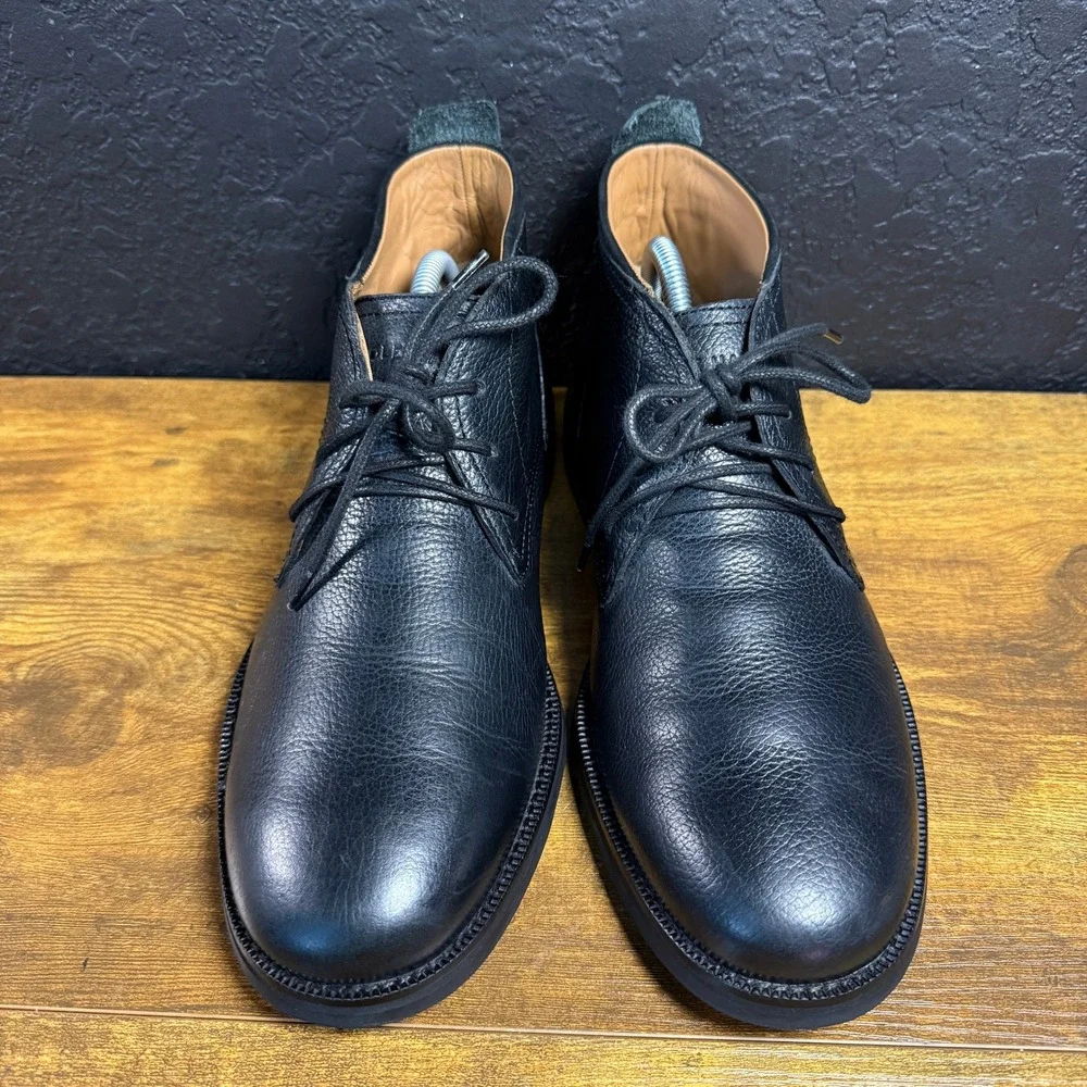 Cole Haan C24524 Black Pebble Grain Leather Chukka Boots Mens Size 9M